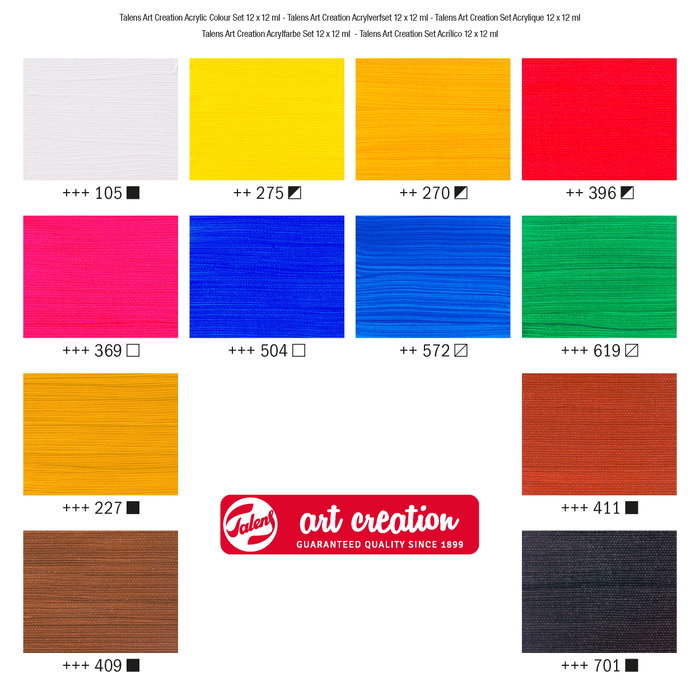 Talens Art Creation Set de pintura acrílica 12 x 12 ml